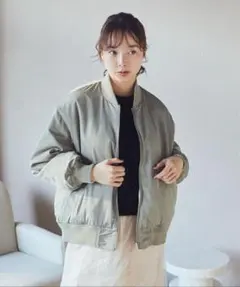 earth music&ecology リバーシブルMA-1 カーキ