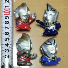 ウルトラマンガイア　アグル　ウルトラヒーロー　指人形　ソフビ　フィギュア　セット