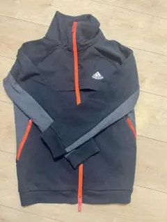 adidas ジャージ 黒/オレンジ 140