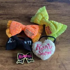 アースマジック・RONIロニィ　ヘアゴムブローチセット　リボン・ボア・ニット