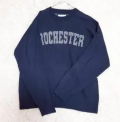 チャオパニックティピー ニット 長袖 ビッグシルエット ロゴ （M） ネイビー