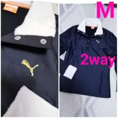 プーマゴルフレディース2wayポロシャツ サイズM