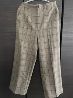 GU チェックストレートパンツ XL