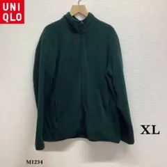 UNIQLO『ユニクロ』フリース フルジップ ジャケット【XL】ダークグリーン