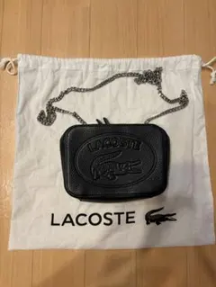 LACOSTE ショルダーバッグ チェーンストラップ ブラックのサムネイル