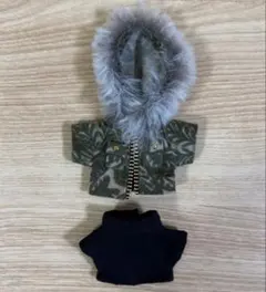 ぬい服 10cm ファー付きパーカー+ハイネックニットセット