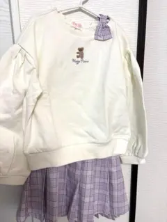 メゾピアノ　トレーナー　スカート　セット