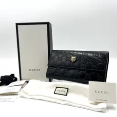 極美品✨グッチ 長財布 リネアキャット 猫 シマレザー ゴールド金具 総柄