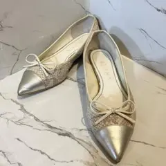 【送料無料】DAIAN☆ポインテッドトゥパンプス☆22.5cm☆ベージュ