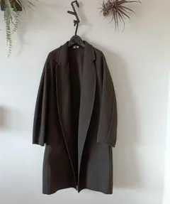 UNIQLO U ロングコート L ウール ガウンコート ガウンコート ベルト付