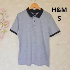 エイチアンドエム H&M ポロシャツ【S】ブラック ホワイト 半袖のサムネイル