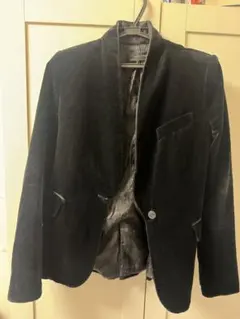 ZARA WOMAN ベロア テーラードジャケット ブラックのサムネイル