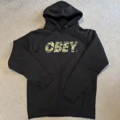 OBEY カモフラ　ブラック フーディー　 Sのサムネイル