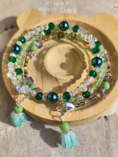 ハンドメイド ブレスレット ３連