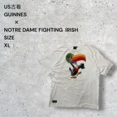 ギネス× Notre Dameトゥーカンオオハシカレッジ Tシャツ XL 白のサムネイル