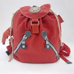 美品　キプリング　リュック　バックパック　赤のサムネイル