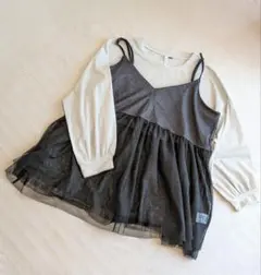 バニラスタジオ　インナー付きキャミソール　きれいめカジュアル　3L　白黒