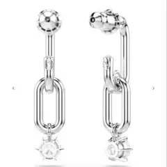 Swarovski チェーン ドロップピアス