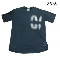 ZARA Mサイズ Tシャツ デザイン モロッコ製 ブラック