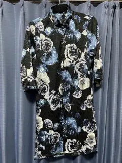 CIVARIZE ローズジャガードロングシャツ　半袖　花柄　入手困難品