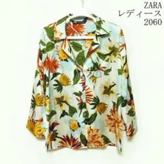 ZARA ザラ レディース フラワープリント シャツブラウス大きめSサイズ