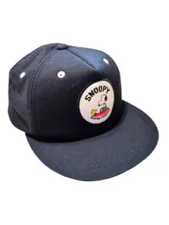 SNOOPY 黒 キャップ フリーサイズ