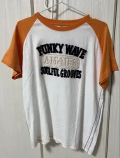 FUNKY WAVE ラグランTシャツ オレンジ