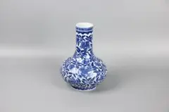 51J22S中国美術 景徳鎮製 粉彩花蝶文花瓶 戚培才 限定番号証明書付 共