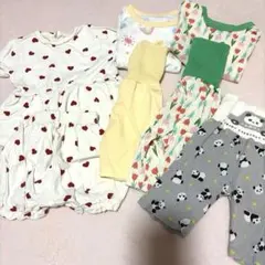 パジャマ90cm 4点セット　半袖腹巻きパジャマ