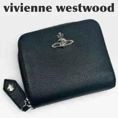 最終価格vivienne westwood ブラック ラウンドジップ財布　レザーのサムネイル