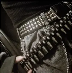 【人気商品！】ビジュアルハードコアパンク V系 グランジ Y2K 弾丸 ベルト