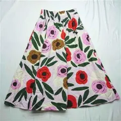 marimekko UNIQLO 花柄 フレアスカート XSサイズ レディースのサムネイル