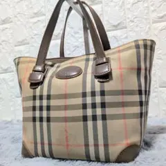 BURBERRY ハンドバッグ トートバッグ ノバチェック レザーのサムネイル
