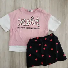 X-girl Stages レイヤードTシャツ スカパンのサムネイル