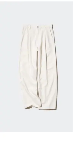 ユニクロ✳︎ドレープデニムタックパンツ/丈長め