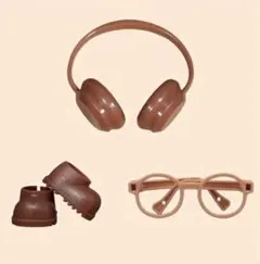 ラブブ　靴　メガネ　シューズ　ヘッドフォン　ぬいぐるみ用　セット　ぬい服