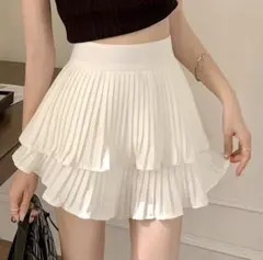 SHEIN プリーツスカート ミニスカート ホワイト