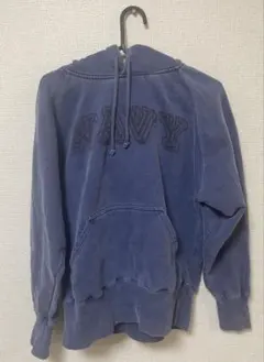 古着 厚手 裏起毛 Navyロゴ入りパーカー