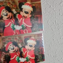 ミッキー＆ミニー クリスマスポストカード 2枚セット　新品　ディズニーランド