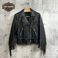 ハーレーダビッドソン ピンク スワロフスキー ライダース 本革 M