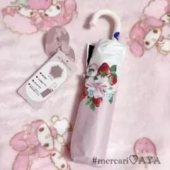 【新品】青木美沙子 しまむら 日傘 折りたたみいちご しまみさのサムネイル