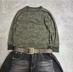 archive UNIQLO カモフラ ロンt y2k 迷彩 レイヤード