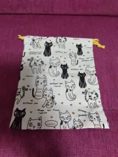 お値下げ!!猫のイラスト 巾着袋