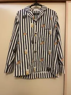 GELATO PIQUE ストライプ柄 ルームウェアシャツ