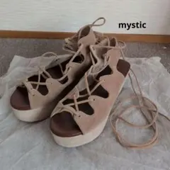 mystic 厚底サンダル　編み上げのサムネイル