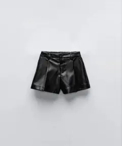 美品　ZARA フェイクレザーバミューダパンツ　6y 116cm