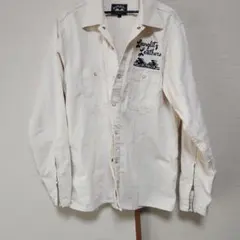 Langlitz Leathers 長袖シャツ Lサイズ アイボリーのサムネイル