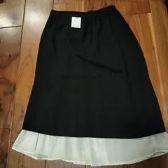 E hyphen world gallery ブラック フレアスカート サイズF