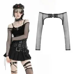 DARK IN LOVE Black hot Punk mesh cape