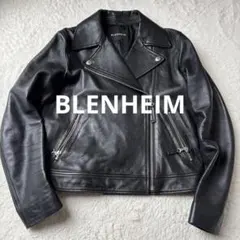 美品　BLENHEIM ブラック レザーライダースジャケット　M 羊革